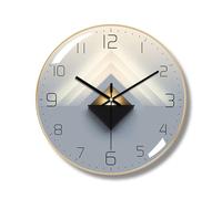 Ergocar Horloge murale moderne et silencieuse en métal pour salon, chambre à coucher, salle d'étude, bureau