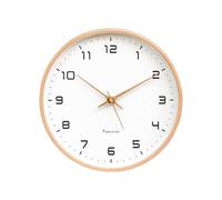 Ergocar Horloge Murale, Moderne Silencieuse Rond en Bois Horloge Murale Batterie De Décorage Alimenté par Batterie, Salon, Entrée, Cuisine, Bureau