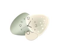 Ergocar Horloge Murale Silencieuse De Style Nordique Céramique Cristalline Haute Définition Étanche Alimentée par Pile Décorative pour Les Écoles, Les Salons, Les Cuisines, Les Chambres à Coucher