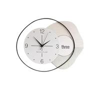 Ergocar Horloge Murale Simple, Horloge Murale en Métal Créative Moderne Silencieuse, Batterie, Adaptée à La Décoration De Salon, Cuisine, Chambre à Coucher, Bureau