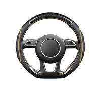 Ergocar Housse De Volant Antidérapante Et Résistante à l'usure, en Fibre De Carbone Et Cuir De Vachette, Universelle, pour Diamètre 38 Cm (15")