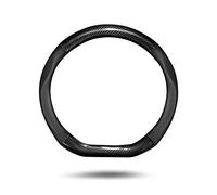 Ergocar Housse de volant universelle en cuir fibre de carbone D - Antidérapante - Taille 36-39 cm - Confortable et respirant - Noir et rouge