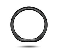 Ergocar Housse Volant Universel, Forme en D Antidérapant Respirant Volant de Voiture Housse en Cuir, Couvre Volant en Cuir Fibre de Carbone 36-39 cm pour la Plupart des Voitures