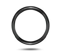 Ergocar Housse Volant Voiture Universelle, Forme Ronde Antidérapant Respirant Volant de Voiture Housse en Cuir, Couvre Volant de Voiture en Cuir Fibre de Carbone 36-39 cm pour la Plupart des Voitures