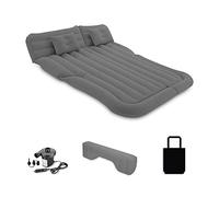 Ergocar Matelas Gonflable Voiture Arriere Multifonctionnel Pliant SUV MPV Matelas Pneumatique 2 Personnes Matelas Gonflable Electrique Pompe Camping Piscine Plage Voyages-Noir