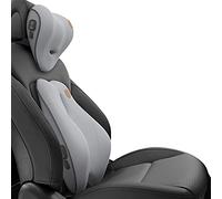 Ergocar Oreiller Cervical et Coussin Lombaire pour Bureau/Voiture/Chaise de Jeu, Soulager Les Maux de Dos, Respirant Mousse Mémoire Oreiller de Massage électrique, Gris-Massage