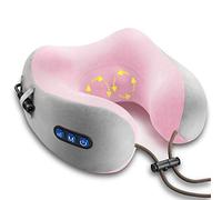 Ergocar Oreiller De Massage Masseur De Cou Massant Pour Cervicale Soulager La Douleur Musculaire Oreiller De Massage En U Pour La Maison, Voiture Et Bureau (Rose)