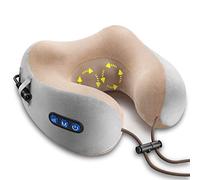 Ergocar Oreiller De Massage Masseur De Cou Massant Pour Cervicale Soulager La Douleur Musculaire Oreiller De Massage En U Pour La Maison, Voiture Et Bureau (Marron)