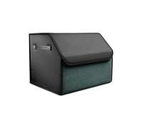 Ergocar Organisateur de Coffre de Voiture, Pliable Cuir PU et Suède Sac pour Coffre de Voiture avec Couvercle et Séparation, Organiseur de Coffre avec Manipuler Résistant pour Auto/SUV/Camion