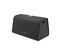 Ergocar Organisateur de Coffre Voiture, Pliable Cuir PU Sac pour Qualité Supérieure avec Couvercle, Ouverture à 180°, Organiseur Antidérapant Auto/SUV/Camion, Le Noir, L, (EC-UF002)