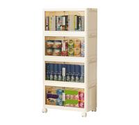 Ergocar Peut Plier La Boîte De Rangement De Porte A Double Option,une boîte de rangement en plastique empilée avec une poulie, adaptée aux boîtes de rangement extérieures intérieures