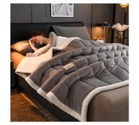 Ergocar Plaid Double Face, Plaid Couverture Polaire en Sherpa, Plaid Jeté Canapé Flanelle, Couverture de Décoration Intérieure Chaude et Légère, pour Domicile, Les Voyages et Le Camping en Plein Air