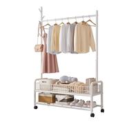 Ergocar Porte-Manteau, Porte-Chaussures, Rangement Multicouche, Poulies, Il Peut Être Déplacé Et Stabilisé, Un Porte-Vêtements, Avec Un Porte-Bas, Peut Accrocher Des Vêtements, Des Manteaux