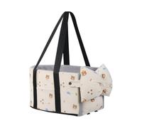 Ergocar Siège Rehausseur Portable pour Chien à Installer sur La Console Centrale, avec Harnais De Sécurité Et Housse Amovible Et Lavable, Adapté Aux Petits Chiens Et Aux Chats