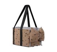 Ergocar Siège Rehausseur Portable pour Chien à Installer sur La Console Centrale, avec Harnais De Sécurité Et Housse Amovible Et Lavable, Adapté Aux Petits Chiens Et Aux Chats