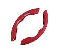 Ergocar Sport Suède Couvre Volant Voiture Confortable Durable Forme Ronde & D Universel Mode Housse Volant Voiture Segmentées Respirant Antidérapant 38cm(15"), Rouge