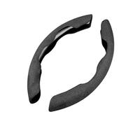 Ergocar Sport Suède Couvre Volant Voiture Confortable Durable Forme Ronde & D Universel Mode Housse Volant Voiture Segmentées Respirant Antidérapant 38cm(15"), Noir