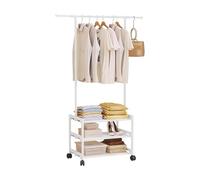 Ergocar Stockage Vêtements Rack Veste Chapeau Cintre En Métal Avec Multi-Couche Rack Design Multifonctionnel 360° Mobile Et Stable Adapté Pour Chambre à Coucher, Salon Et Porche