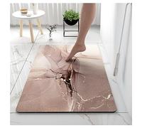 Ergocar Tapis de Bain Absorbant à Séchage Rapide Antidérapant, Résistant à l'Usure, Tapis d'Entrée pour Salle De Bain, Cuisine, Chambre (Motif en Marbre)