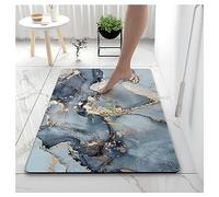 Ergocar Tapis de Bain Absorbant à Séchage Rapide Antidérapant, Résistant à l'Usure, Tapis d'Entrée pour Salle De Bain, Cuisine, Chambre (Motif en Marbre)