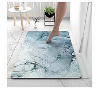 Ergocar Tapis de Bain Absorbant à Séchage Rapide Antidérapant, Résistant à l'Usure, Tapis d'Entrée pour Salle De Bain, Cuisine, Chambre (Motif en Marbre)