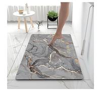 Ergocar Tapis de Bain Absorbant, Tapis de Salle de Bain à Séchage Rapide Antidérapant, Résistant à l'usure Tapis de Salle, Tapis d'Entrée pour Salle De Bain, Cuisine, Chambre(Motif en Marbre)