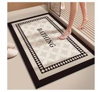 Ergocar Tapis De Bain Velours Court Doux Terre De Diatomées Séchage Rapide Nettoyage Facile Caoutchouc Antidérapant pour Plancher De Salle De Bain, Entrée, Cuisine, Dortoir Familial