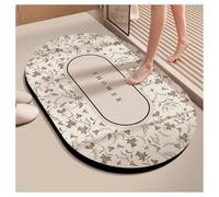 Ergocar Tapis De Bain Velours Court Doux Terre De Diatomées Séchage Rapide Nettoyage Facile Caoutchouc Antidérapant pour Plancher De Salle De Bain, Entrée, Cuisine, Dortoir Familial