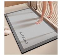 Ergocar Tapis De Bain Velours Court Doux Terre De Diatomées Séchage Rapide Nettoyage Facile Caoutchouc Antidérapant pour Plancher De Salle De Bain, Entrée, Cuisine, Dortoir Familial