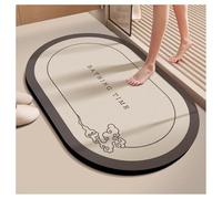 Ergocar Tapis De Bain Velours Court Doux Terre De Diatomées Séchage Rapide Nettoyage Facile Caoutchouc Antidérapant pour Plancher De Salle De Bain, Entrée, Cuisine, Dortoir Familial