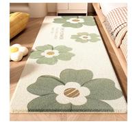 Ergocar Tapis De Chambre à Coucher, Cachemire Artificiel, Peluche De Tête De Lit Moelleux, Décoration De Maison Florale Antidérapante,pour Cuisine, Chambre à Coucher, Décoration De Maison