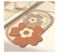 Ergocar Tapis De Salle De Bain 50x80cm, Tapis De Salle De Bain Ultra-Fin à Absorption Rapide Tapis De Bain Antidérapant en Caoutchouc Tapis De Bain Arrosable Adapté à La Salle De Bain, à La Cuisine