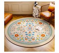 Ergocar Tapis Rond De Style Bomisien Tapis Rétro Ultra Fin, Doux, Antidérapant, Lavable - Convient pour Chambre à Coucher, Entrée, Salle à Manger, Dortoir Familial