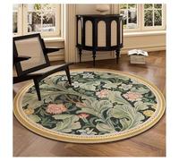 Ergocar Tapis Rond De Style Bomisien Tapis Rétro Ultra Fin, Doux, Antidérapant, Lavable - Convient pour Chambre à Coucher, Entrée, Salle à Manger, Dortoir Familial