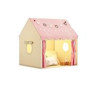 Ergocar Tente pour Enfants avec Double Porte Et Plusieurs Fenêtres Espace Indépendant avec Drapeaux Colorés Et Lumières en Forme d'Étoiles Convient Aux Tout-Petits, Aux Garçons Et Aux Filles