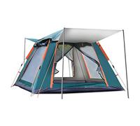 Ergocar Tentes Dôme Double Couche Tente 4 Saison Imperméable Légères Anti UV 3-4 Personnes Camping Tente pour Pique-Nique, Randonnée, Randonnée (Vert, Colle d'argent)