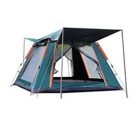 Ergocar Tentes Dôme Double Couche Tente 4 Saison Imperméable Légères Anti UV 3-4 Personnes Camping Tente pour Pique-Nique, Randonnée, Randonnée (Vert, Vinyle)