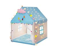 Ergocar Tipi Enfant Fille, Tente Princesse Interieur Château de Rêve, Cabane Garçons Enfant Exterieur, avec Boules Colorées & Lumières D'étoiles, Grande Tente de Jardin, Cadeaux Anniversaire