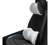 Ergocar Type D'aile Coussin Lombaire pour Siège de Voiture Bureau Endormi, Ergonomie Support Lombaire & Oreiller de Cou, Oreiller Cervical Respirant Confort Mousse Mémoire, Gris Clair+Foncé