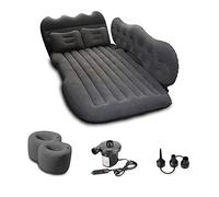 Ergocar Voiture Matelas Gonflable Universel SUV MPV Multifonctionnel Pliant Matelas Pneumatique 2 Personnes Matelas Gonflable Electrique Pompe Camping Piscine Plage Voyages(M-Noir)