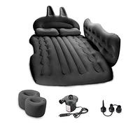 Ergocar Voiture Matelas Gonflable Universel SUV MPV Multifonctionnel Pliant Matelas Pneumatique 2 Personnes Matelas Gonflable Electrique Pompe Camping Piscine Plage Voyages(R-Noir)