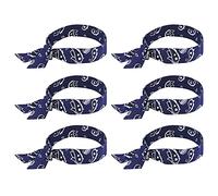 Ergodyne Chill Its 6700 Lot de 6 bandanas rafraîchissants, cristaux de polymère évaporatifs pour soulager le refroidissement, cravate pour un ajustement réglable