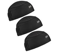 Ergodyne Chill-Its 6630 Casquette tête de Mort Haute Performance Bandeau éponge Capuchon, Noir-Lot de 3, Taille Unique Mixte