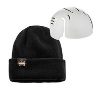 Ergodyne N-Ferno 6811ZI Bonnet en Tricot côtelé avec Insert de Bonnet bosselé, Noir, Polyester