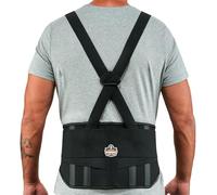 Ergodyne ProFlex 1600 Ceinture de soutien lombaire à découpes galbées pour une excellente liberté de mouvement, 22,9 cm, taille S, noir