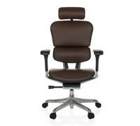 ERGOHUMAN GEN2 | Cuir - Siège de direction de luxe brun foncé