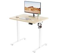 ERGOMAKER Bureau Assis Debout Électrique Ergonomique 80 x 60 cm,Chêne Doré | Bureau Gaming en Hauteur Motorisé,Panneau Intelligent avec 2 Mémoires Moteur Silencieux,Plateau en 2 Parties pour la Maison