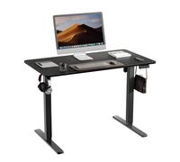 ERGOMAKER Bureau Assis-Debout Électrique pour Home Office 110x60cm Noir | Bureau Ergonomique avec Fonction Mémoire,Silencieux pour le Travail et le Gaming,Plateau en 2 Parties,Hauteur Réglable