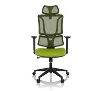Chaise de bureau / chaise pivotante ERGOMY assise tissu / dossier résille vert mybuero Vert