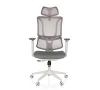 ERGOMY W | Tissu / Maille | Structure : Blanc - Siège de bureau de qualité professionnelle Gris